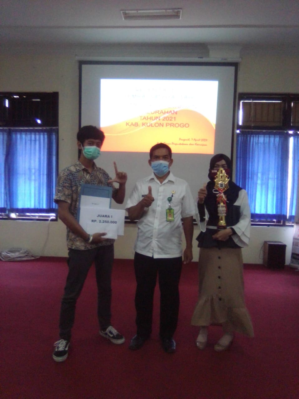 Hargorejo Boyong Piala Juara I Lomba Perpustakaan Tingkat Kabupaten Tahun 2021